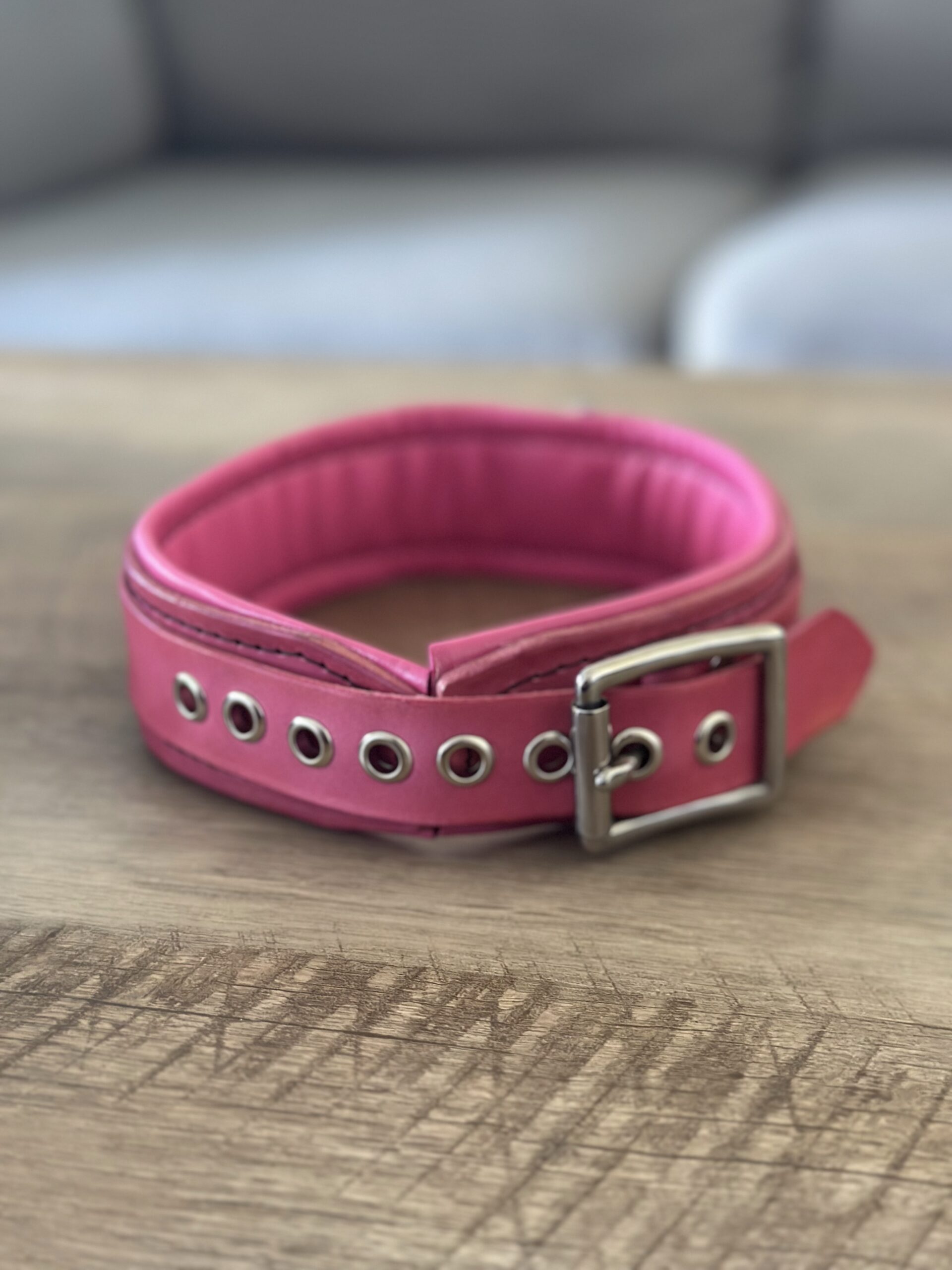 Premium padded leather collar - Image 2
